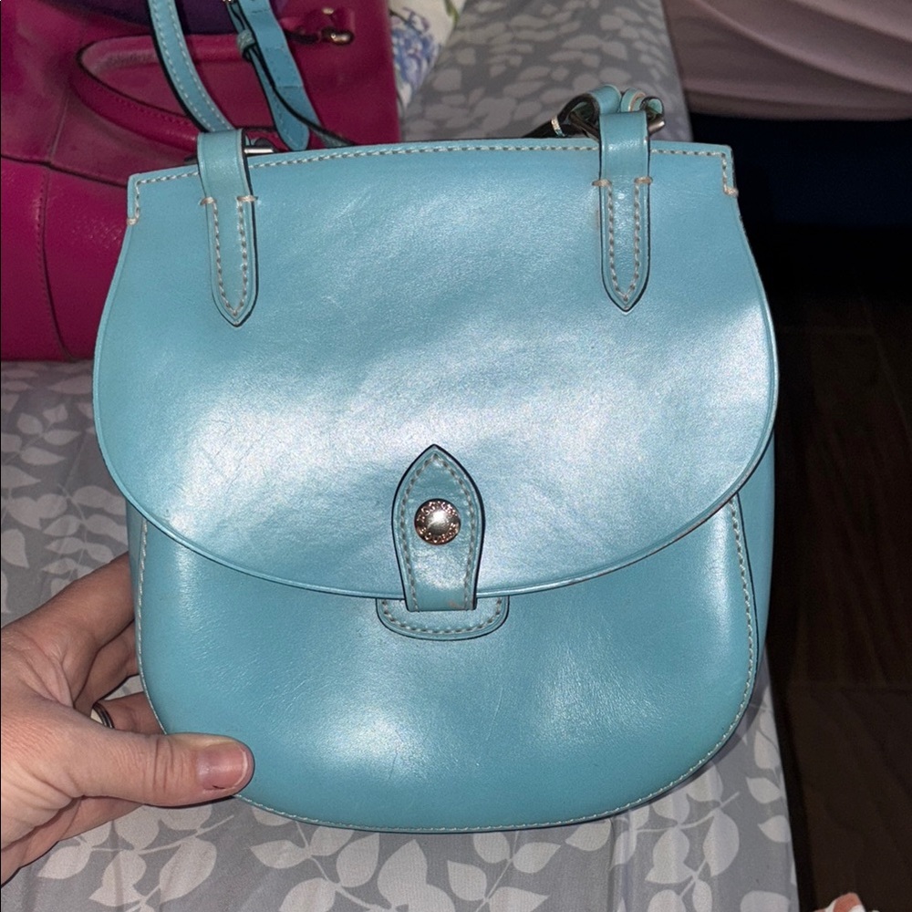 Dooney & Bourke Blue Crossbody Bag with Sleek Design